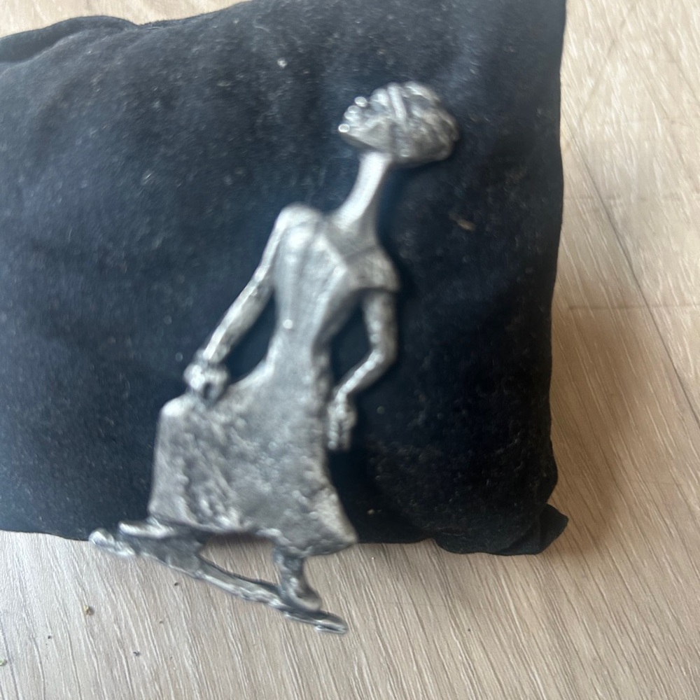 Silver Figurine Brooch